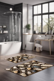 Mijölnir Juego de alfombrillas de baño CT-5196 Multicolor (2 piezas)